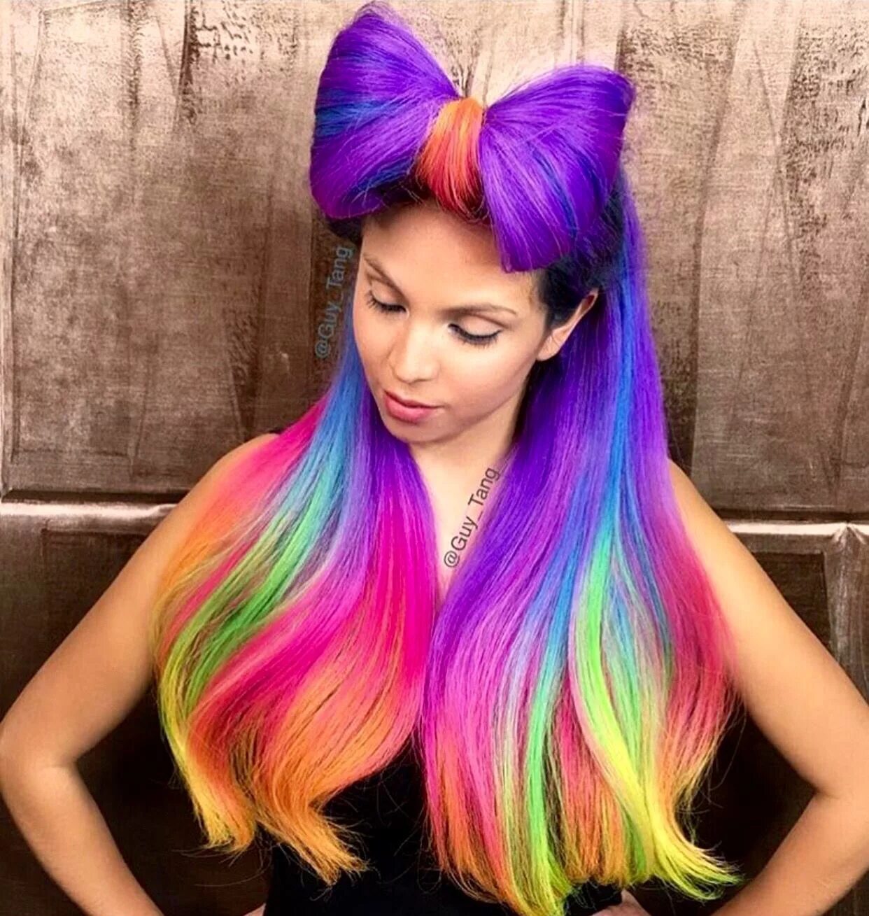 Покрасить волосы на фото Change Cosmetics by Guy Tang Neon Hair Hair color, Unicorn hair, Mermaid hair