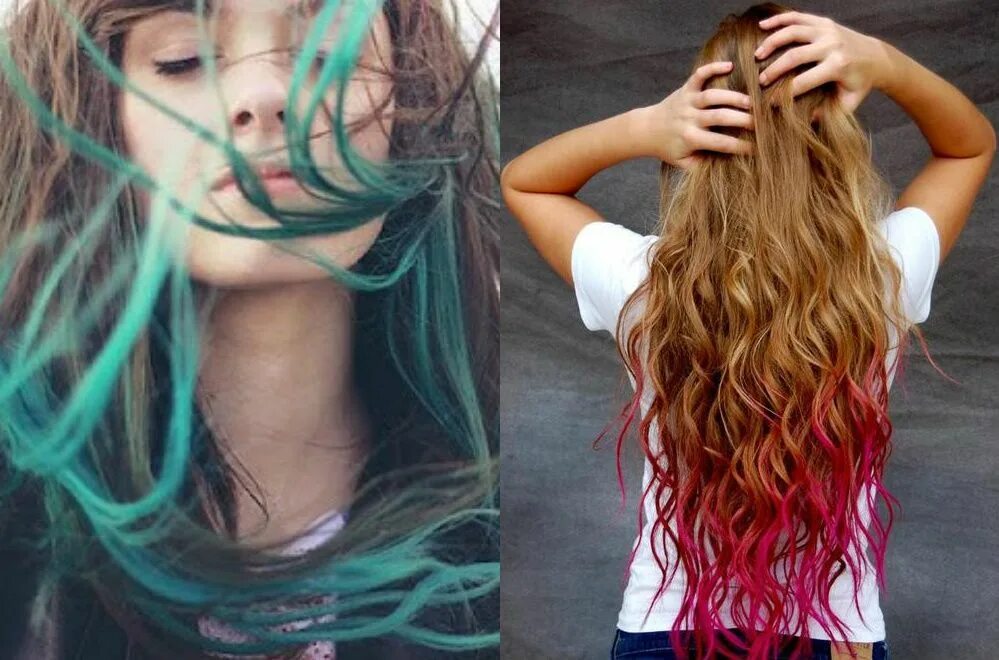 Покрасить волосы онлайн на фото tipped Colored hair tips, Dip dye hair, Dipped hair