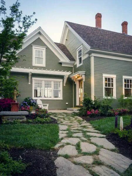 Покраска частного дома фото 52+ Best Exterior House Paint Ideas & Designs For 2024 Best exterior house paint