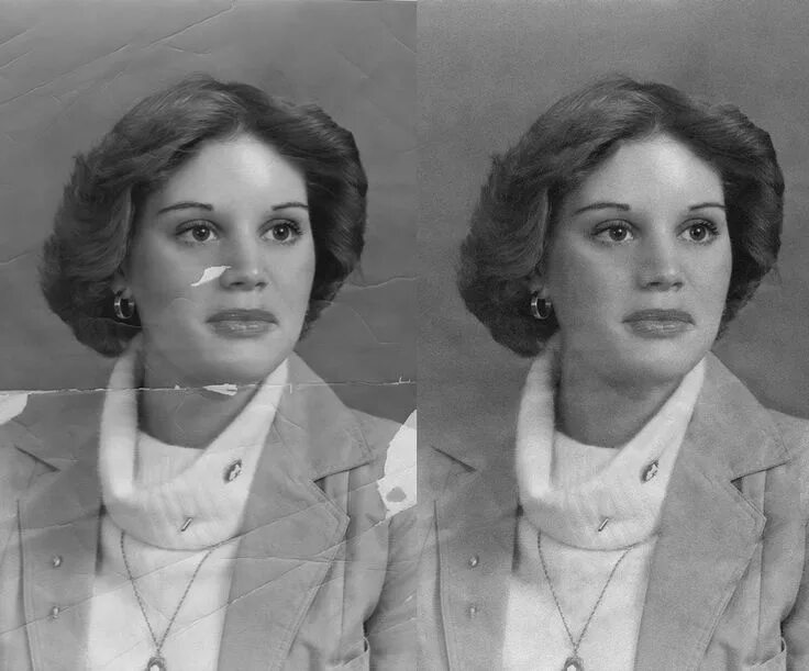 Покраска черно белых фото Restoring Vintage Photographs: Before and After