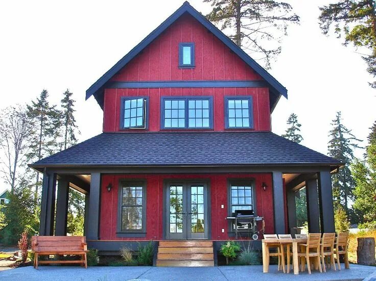 Покраска дома фото дизайн Pin by Cassandra Wilemski on !Vermont Farmhouse exterior, Exterior design, Moder