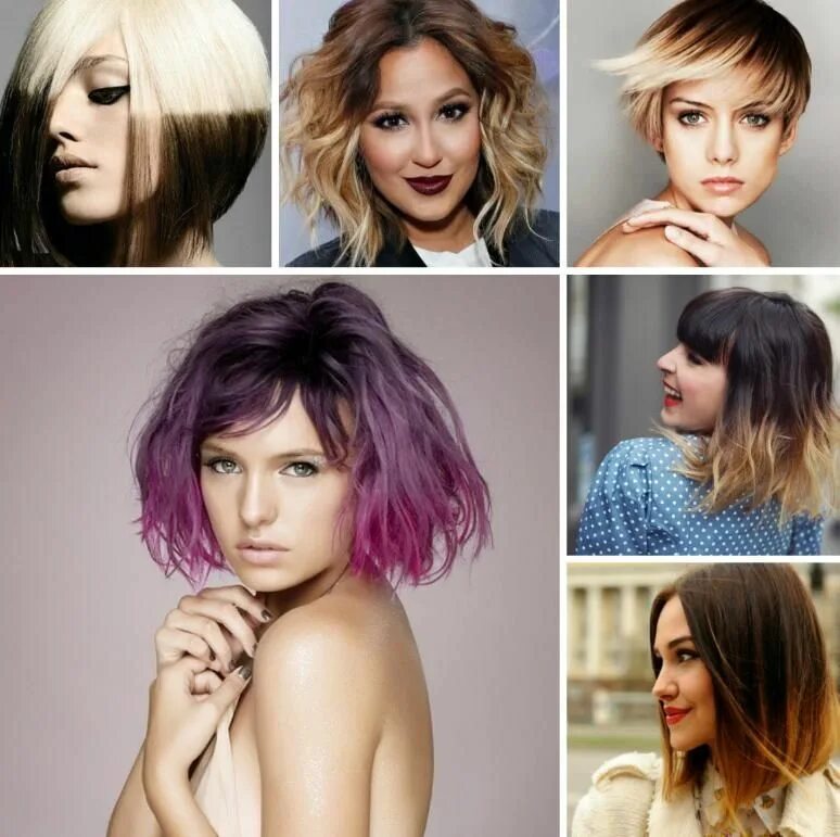 Покраска и стрижка волос в октябре 2024 coafuri par ombre 2019 Short ombre hair, Short hair color, Hair styles