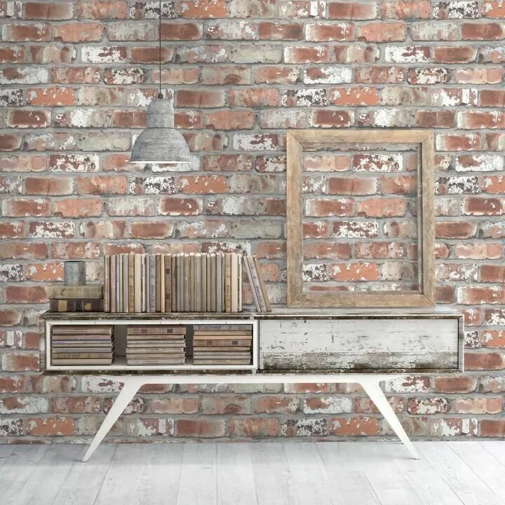 Покраска кирпичной стены в стиле лофт With this realistic brick wallpaper, you can create an amazing, urban loft style