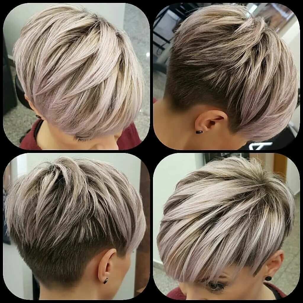 Покраска коротких причесок Модные короткие стрижки для женщи.. Pixie haircut, Short layered haircuts, Short