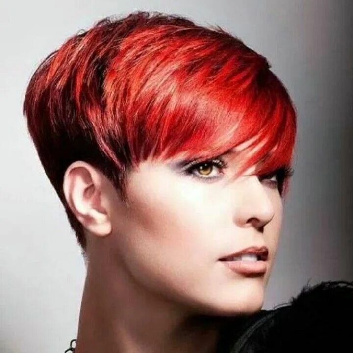 Покраска коротких женских стрижек Love it! Short red hair, Short hair model, Short hair styles 2014