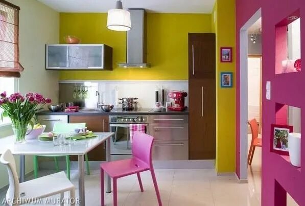 Покраска кухни в два цвета дизайн фото Simple vivid home decor for better mood Couleur cuisine, Couleur murs cuisine, D