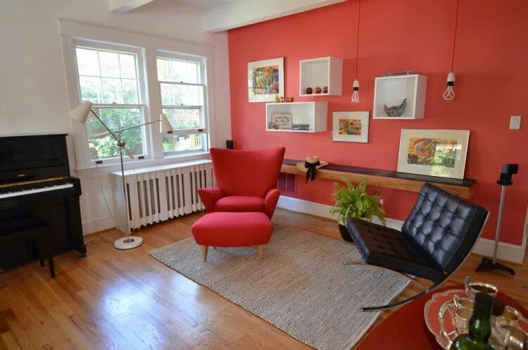 Покраска квартиры дизайн 10 Red Living Room Ideas and Designs Paint colors for living room, Living room r