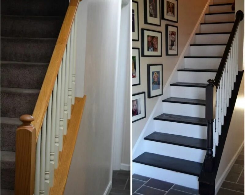 Покраска лестниц в два цвета фото DIY Staircase Makeover Diy staircase, Diy staircase makeover, Staircase makeover