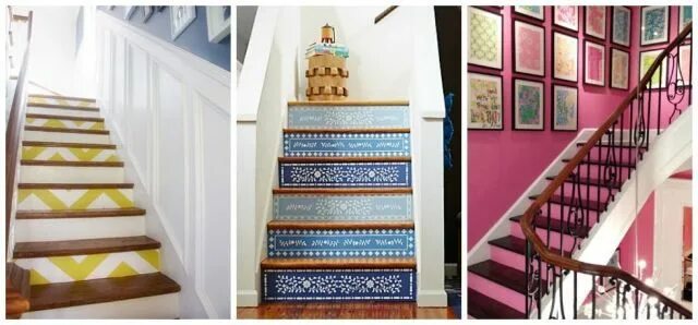 Покраска лестницы цвета фото Staircase Decorating Ideas