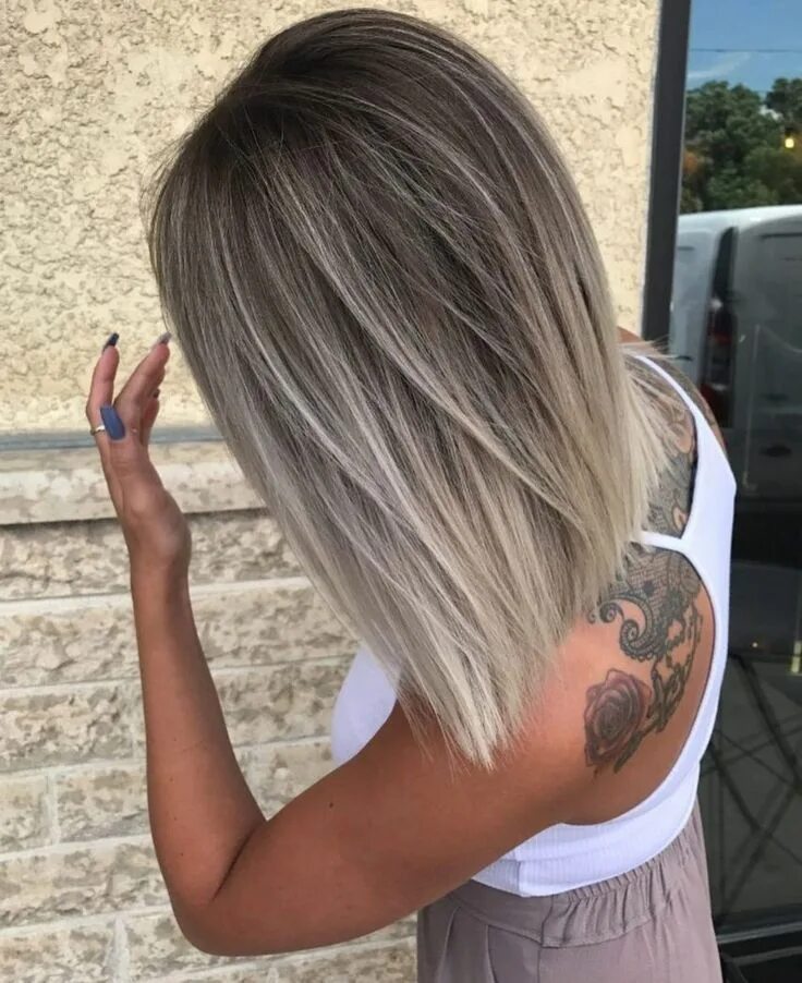 Покраска на средние волосы женские фото 60 Ideas of Gray and Silver Highlights on Brown Hair Gorgeous hair color, Medium