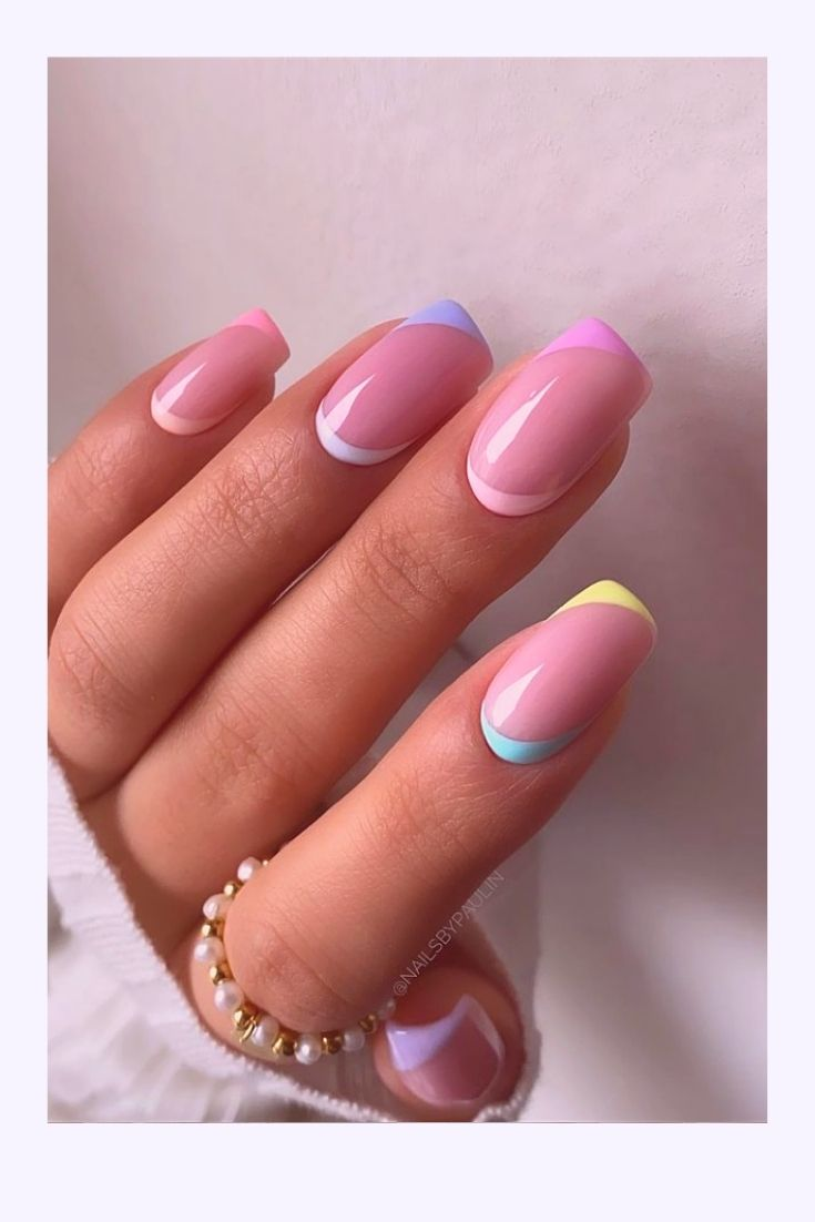 Покраска ногтей фото новинки 2024 35 Most Beautiful Pink Flower Short Nail Designs for Summer 2021 Manikur, Kuku c