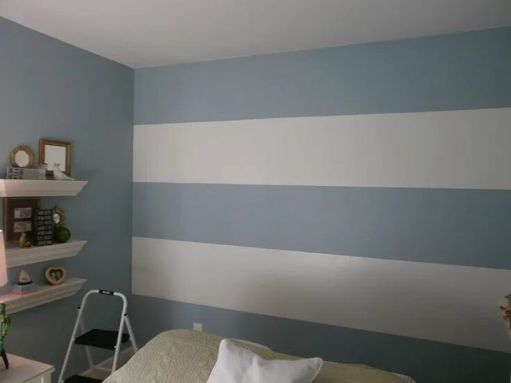 Покраска стен двумя цветами фото stripes - horizontal Striped walls, Striped walls horizontal, Painting horizonta