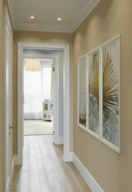 Покраска стен коридоре фото Pin on Идеи интерьера Narrow hallway decorating, Hallway colours, Hallway design