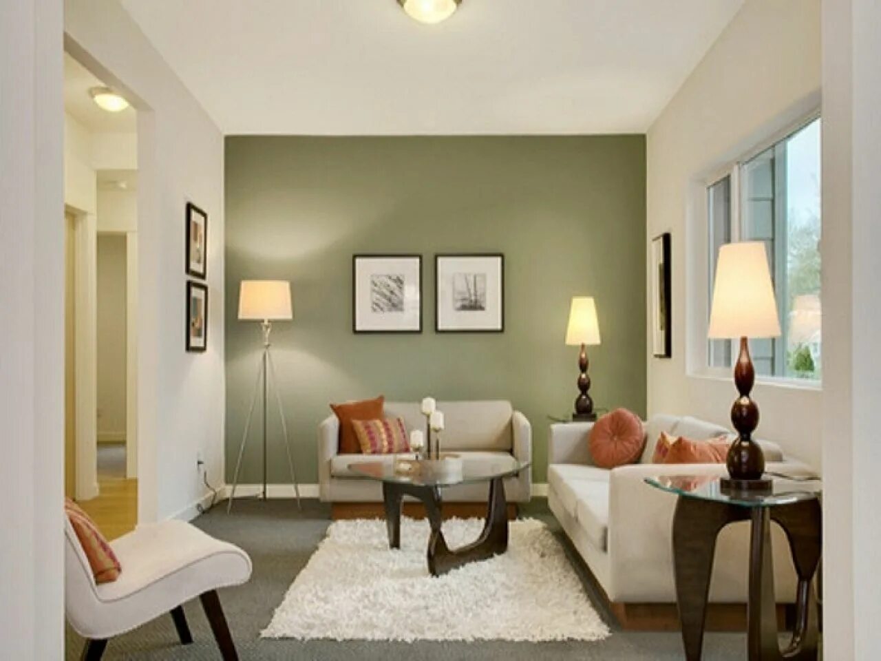 Покраска стен примеры интерьера Image result for interior paint ideas Contemporary living room design, Sage gree