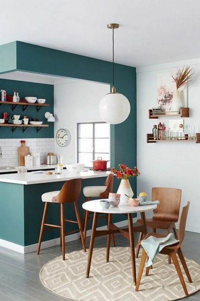 Покраска стен в кухне дизайн фото 08 MID-CENTURY KITCHEN IDEAS FOR YOUR FUTURE HOUSE Decoración de unas, Colores p