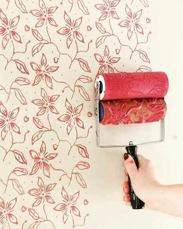 Покраска стен вместо обоев фото Tumblr Patterned paint rollers, Wall paint designs, Wall design