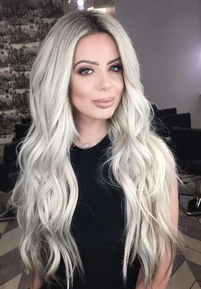 Покраска волос блонд с темными корнями фото Pin by Michelle Sackowitz on HAIRSTYLES 3 Blonde hair color, Platinum blonde hai