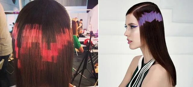 Покраска волос фото Pixelated Hairdos Are The Latest Trend From Spain Hair color, Hairdo, Hair color