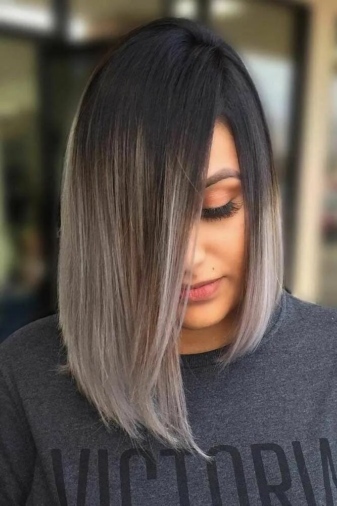 Покраска волос на каре фото 38 Asymmetrical Bob Ideas You Will Fall In Love With Short ombre hair, Hair leng