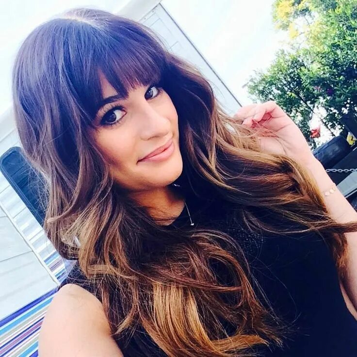 Покраска волос с челкой фото Lea Michele (msleamichele) on Twitter Kecantikan