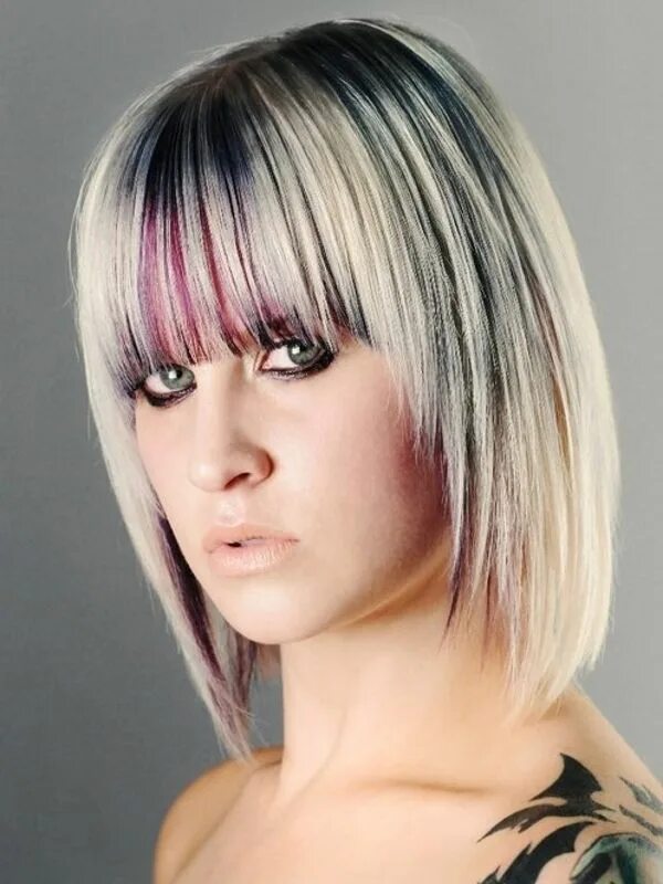 Покраска волос стрижка с челкой 2014 Hair Color Trends, Hairstyles, and Haircuts Medium hair styles, Short hair 