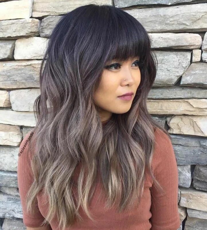 Покраска волос стрижка средние с челкой 25 Hair Color Ideas to Try in 2017 Brown ombre hair, Long hair styles, Thick hai