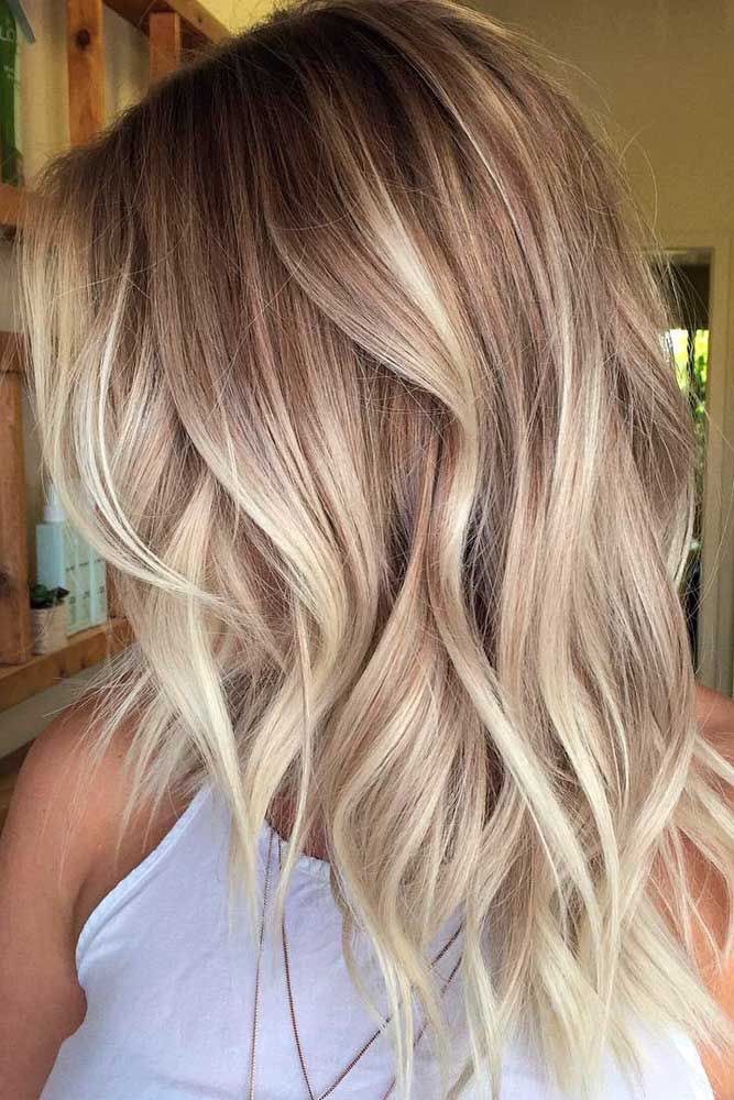 Покраска волос цвета фото на средние Épinglé sur Hair Coiffure blonde, Idée couleur cheveux, Coiffure ombré