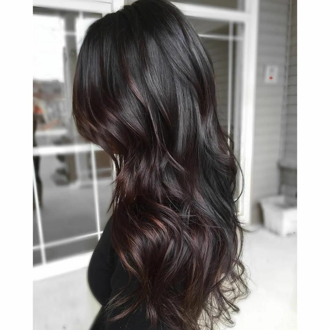 Покраска волос темный цвет фото 30 Spectacular Black Ombre Hair Ideas - Colors of Midnight Black hair balayage, 