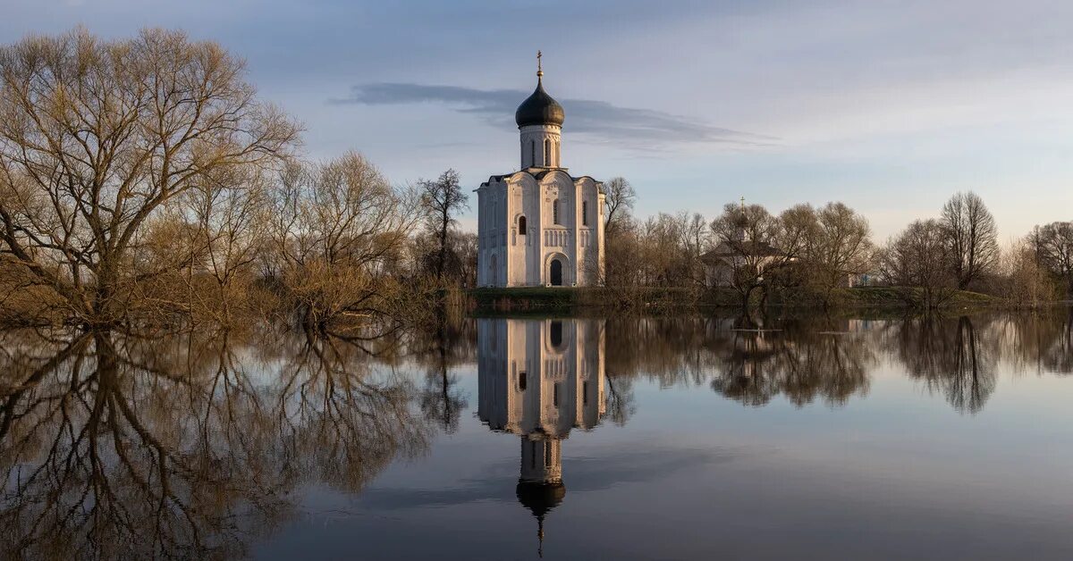 Покрова на нерли фото Разлив на Нерли Пикабу