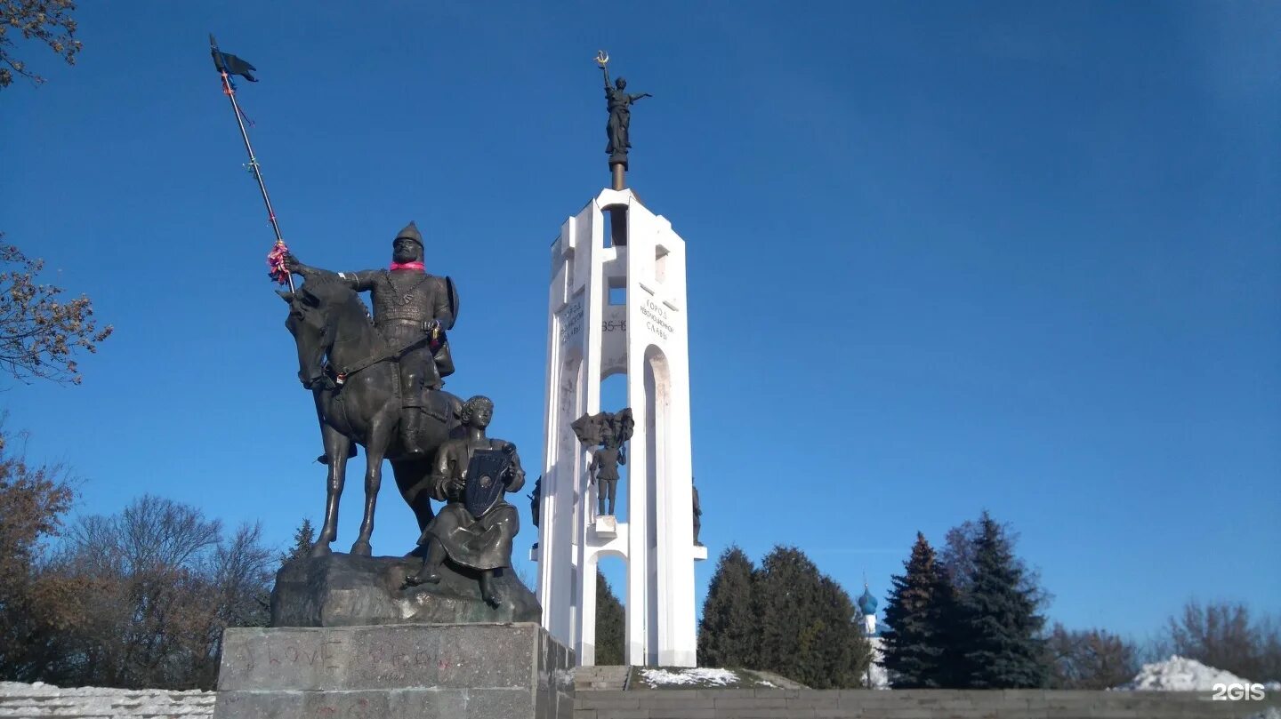 Покровская гора брянск улица покровская гора фото Памятник Пересвету и певцу Баяну, Брянск - 2ГИС