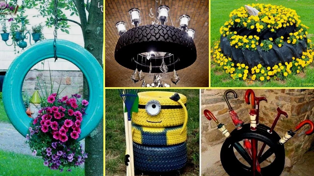 Покрышек своими руками фото ✴ DIY Creative Ideas To Recycle Old Tires Home decor & Organization Recycle Proj