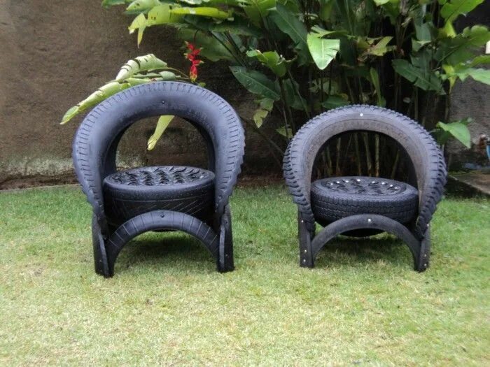 Покрышек своими руками фото Gartendeko Own Making - Using Old Tires Again! Diy garden decor, Diy garden furn