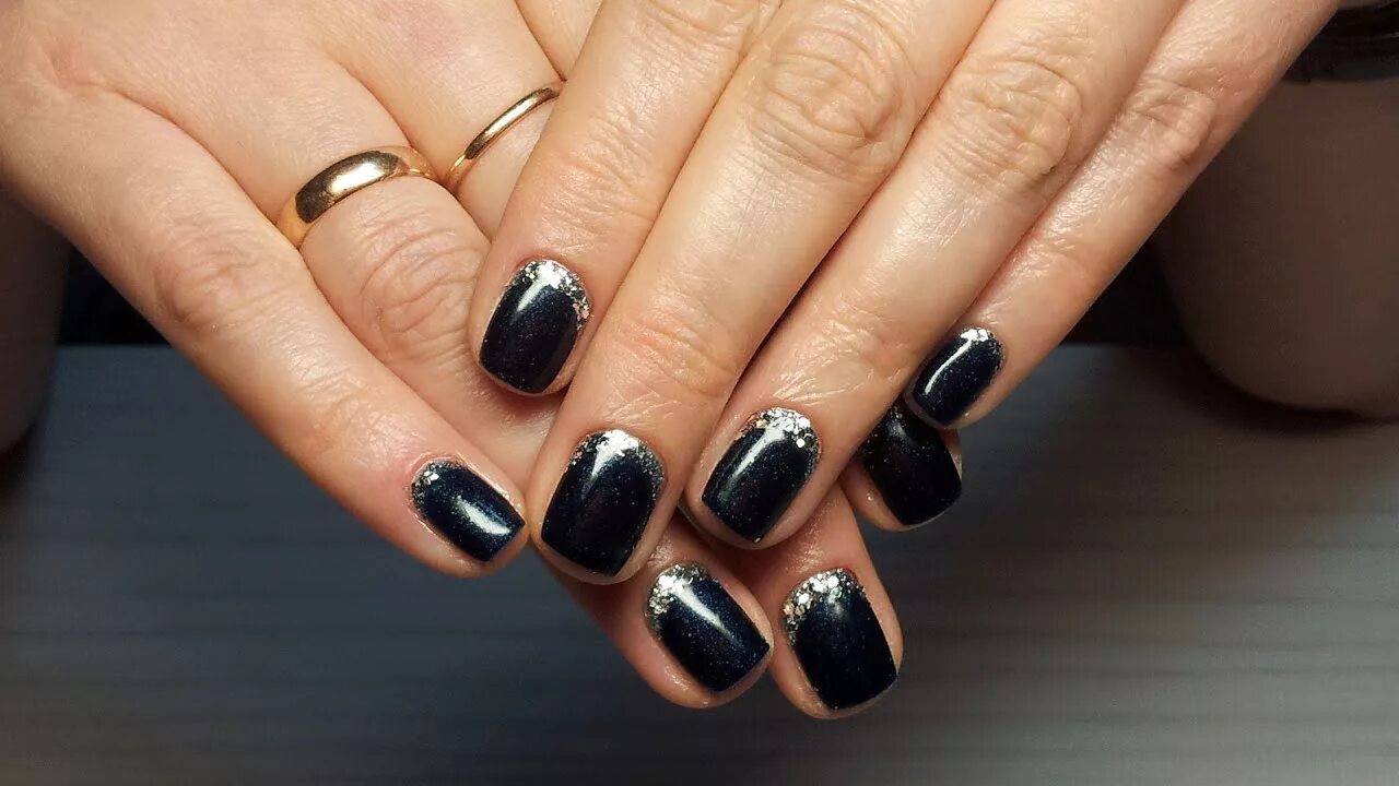 Покрытие лаком короткие ногти фото Дизайн ногтей гель-лак Shellac - Обратный френч, французский маникюр (уроки диза