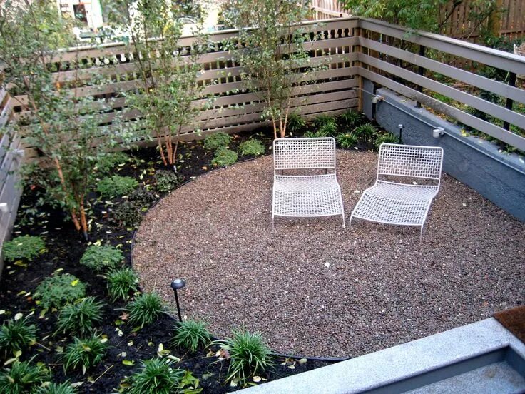 Покрытие на даче своими руками gravel patio Patio landscaping, Pea gravel patio, Pebble patio