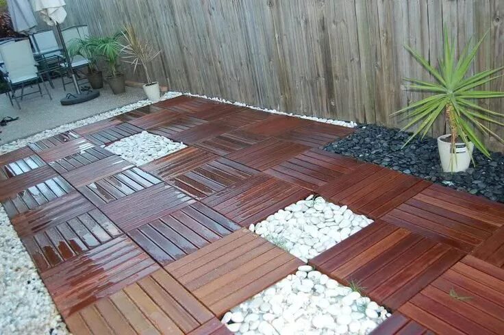 Покрытие на даче своими руками How To Create A Beautiful Wood Tile Patio Deck On A Budget - Do-It-Yourself Fun 