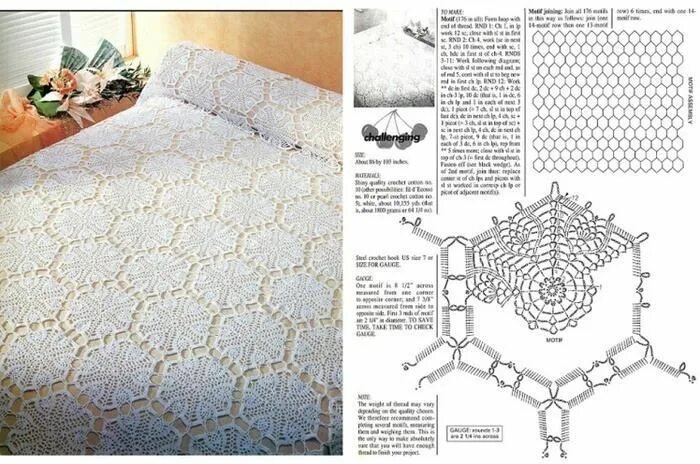 Покрывала связанные крючком схемы Couvres-lit (2) // 15 - crochet d'amour Crochet bedspread pattern, Crochet bedsp