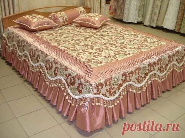 Покрывало на кровать своими руками фото Идеи для шитья Роскошное постельное белье, Роскошная кровать, Дизайны кровати