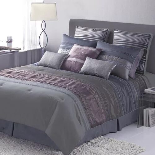 Покрывало на серую кровать фото в интерьере Master bdrm Comforter sets, King size comforter sets, Bedding sets