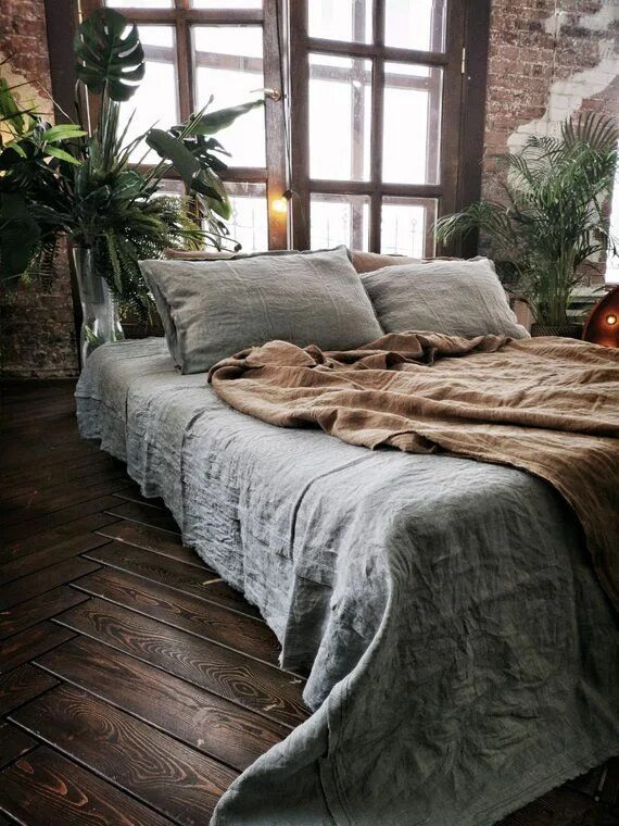 Покрывало в стиле лофт This item is unavailable Etsy Brown bed linen, Bed linen design, Bedding and cur