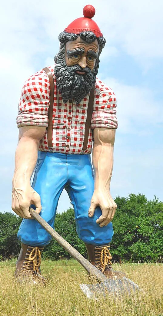 Поль баньян фото Paul Bunyan Statues RoadsideArchitecture.com