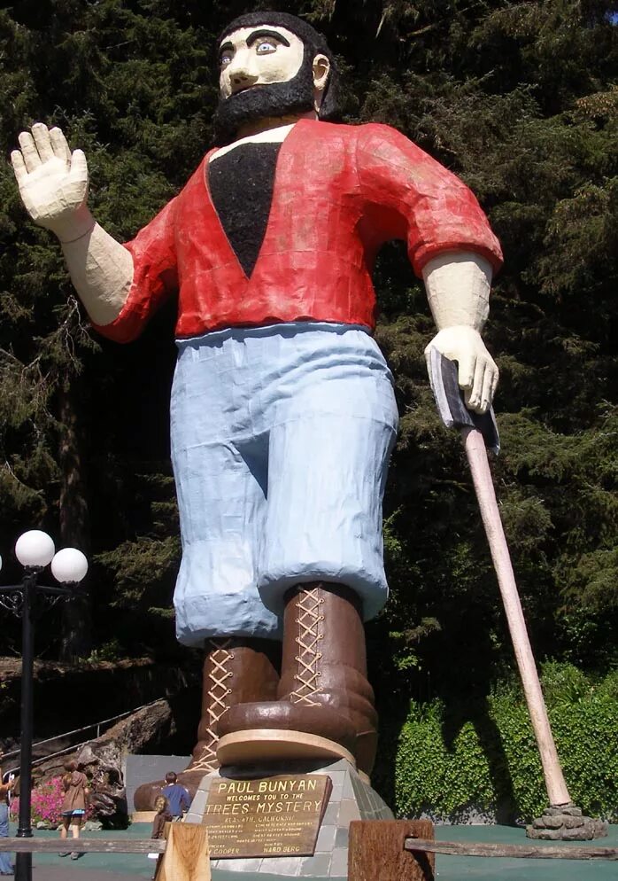 Поль баньян фото California Paul Bunyan Statues RoadsideArchitecture.com