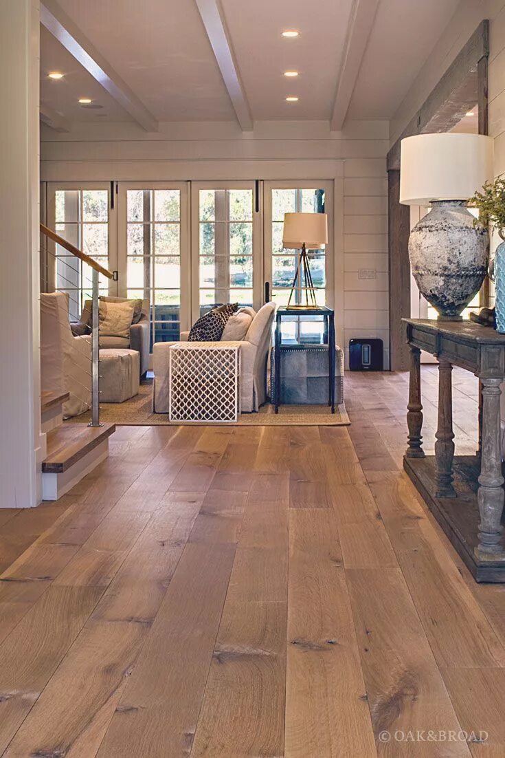 Пол дома дизайн Wide Plank White Oak Flooring in Nashville, TN Modern Farmhouse - Oak and Broad 