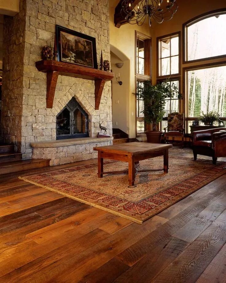 Пол дома дизайн The Floor is a Key to Style! Residential flooring, Rustic wood floors, Oak floor