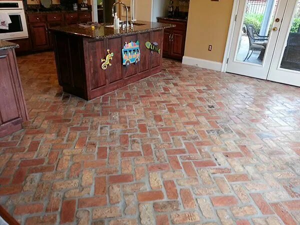 Пол из кирпича фото Old Chicago Antique Brick Floor Tile Brick flooring, Alternative flooring, Brick