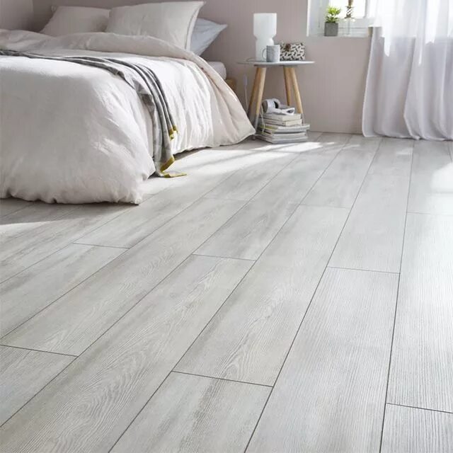 Пол модные тенденции Revêtement sol stratifié décor chêne blanchi Scandelo - CASTORAMA Parquet chambr