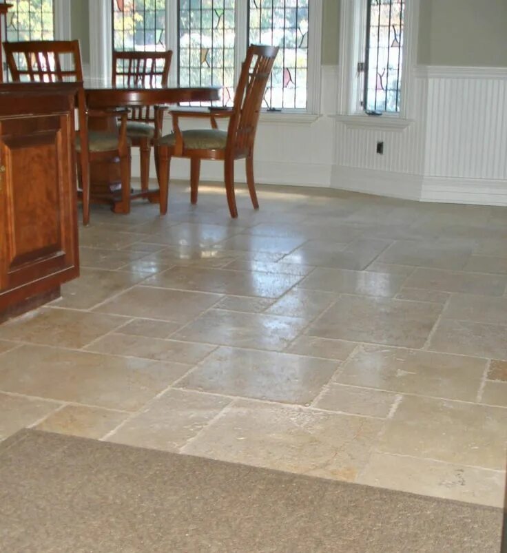 Пол плитка деревянный дом фото Types of Kitchen Tile Flooring : Tumbled Marble Kitchen Tile Floor Bodenfliesen,