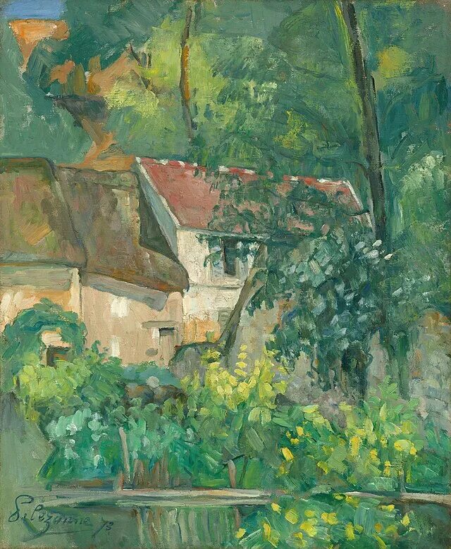 Поль сезанн фото Файл:La Maison du père Lacroix, Auvers-sur-Oise, by Paul Cézanne, National Galle