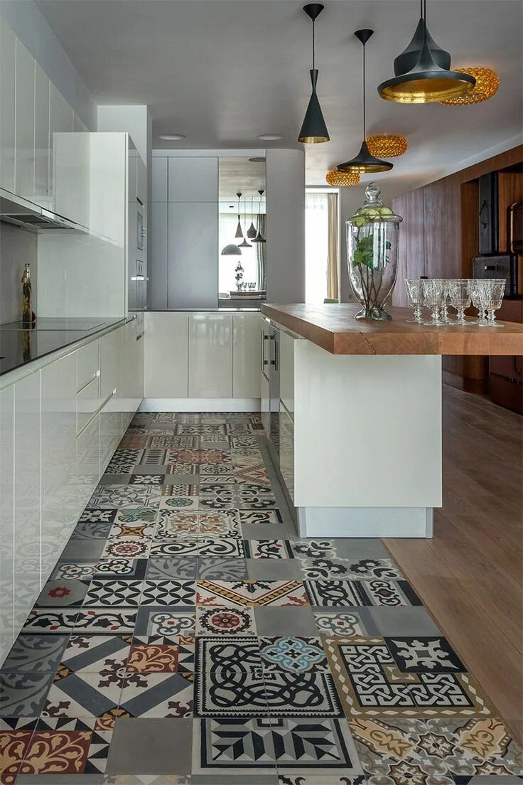 Пол в кухне гостиной плитка фото 15 lindas cozinhas com piso estampado para você se inspirar Kitchen flooring, Gr