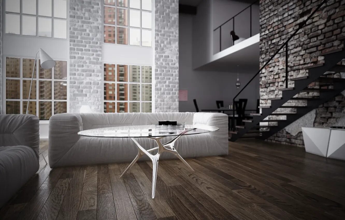 Пол в квартире в стиле лофт Wallpaper design, style, room, interior, living room, loft for mobile and deskto