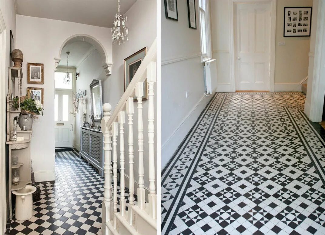 Пол в прихожей фото How To Create A Statement Hallway With Patterned Tiles - Porcelain Superstore - 